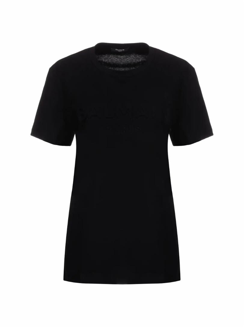 

Хлопковая футболка с логотипом Balmain