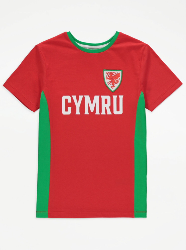 

Красная футбольная футболка Cymru Wales George., красный