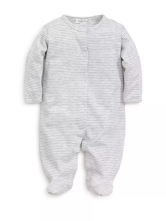 

Полосатая футболка Baby's Kissy Essential Kissy Kissy, серый