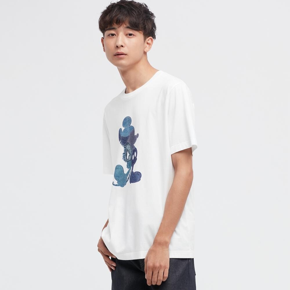 

Футболка с принтом унисекс Uniqlo, белый