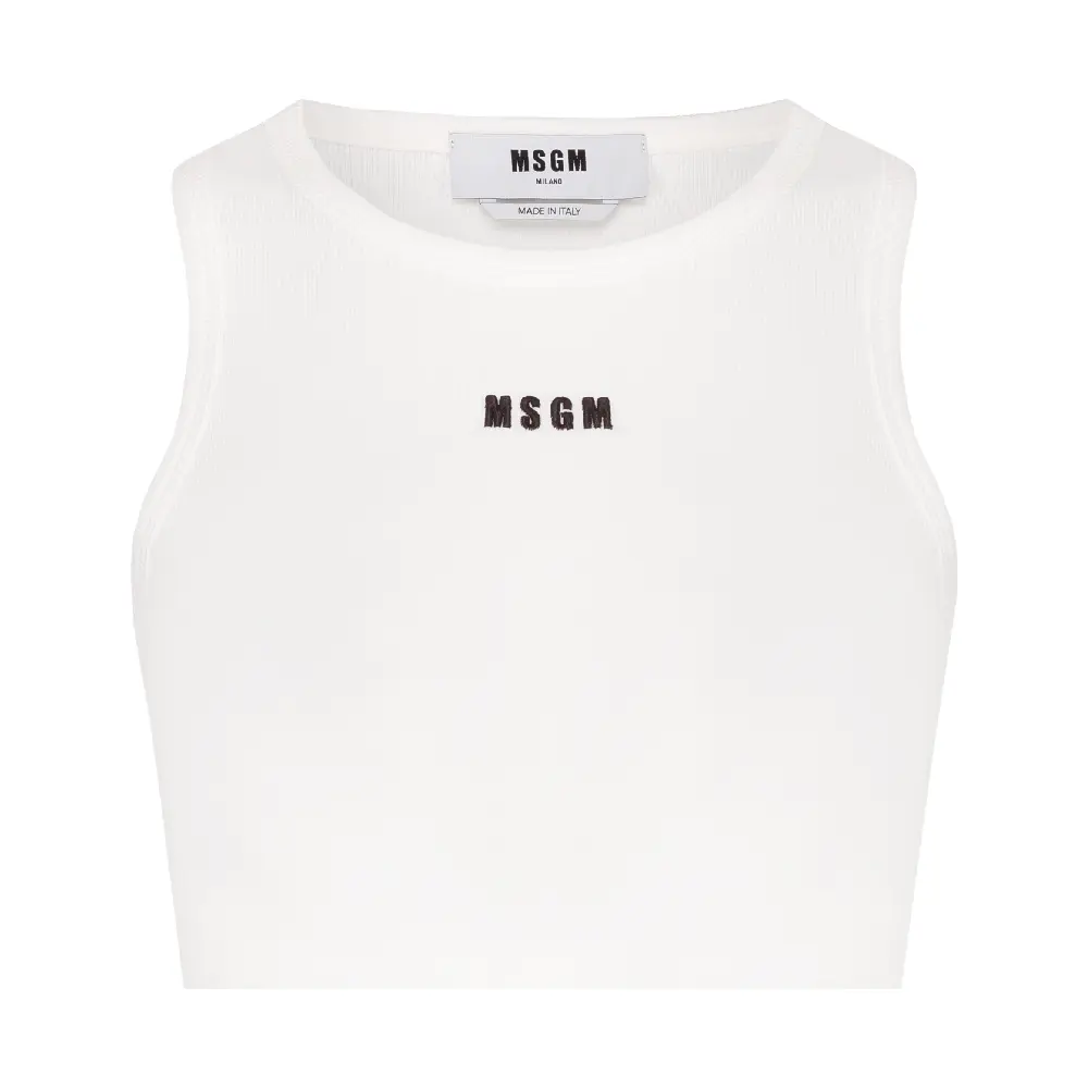 

Топ с логотипом Msgm, белый