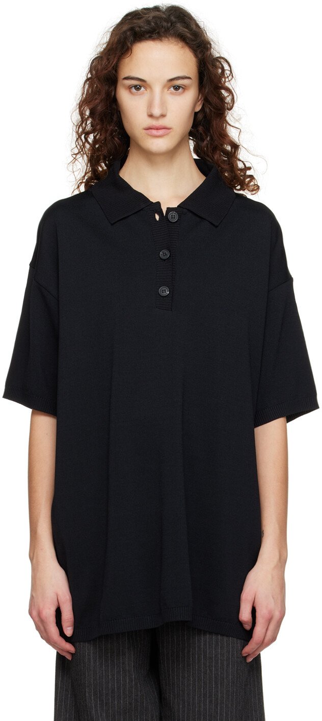 

Поло SSENSE Exclusive Black Jane Teurn Studios, Черный