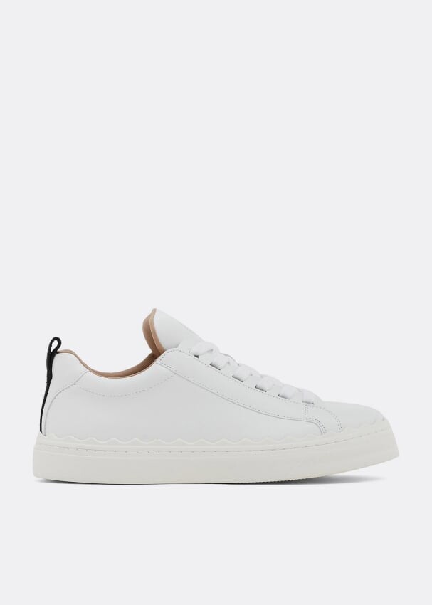 

Кроссовки CHLOÉ Lauren leather sneakers, белый