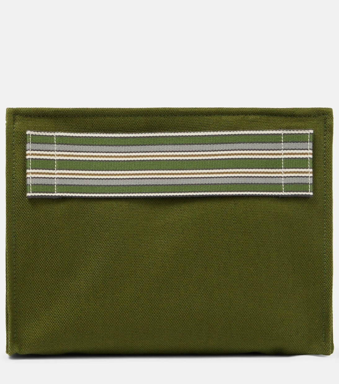 

Холщовый клатч The Suitcase Stripe Loro Piana, зеленый