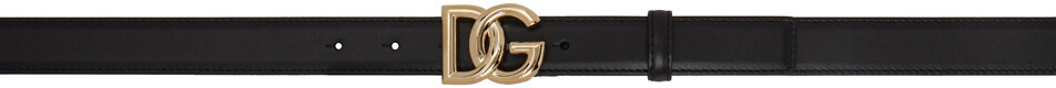 

Черный ремень с логотипом Dolce & Gabbana