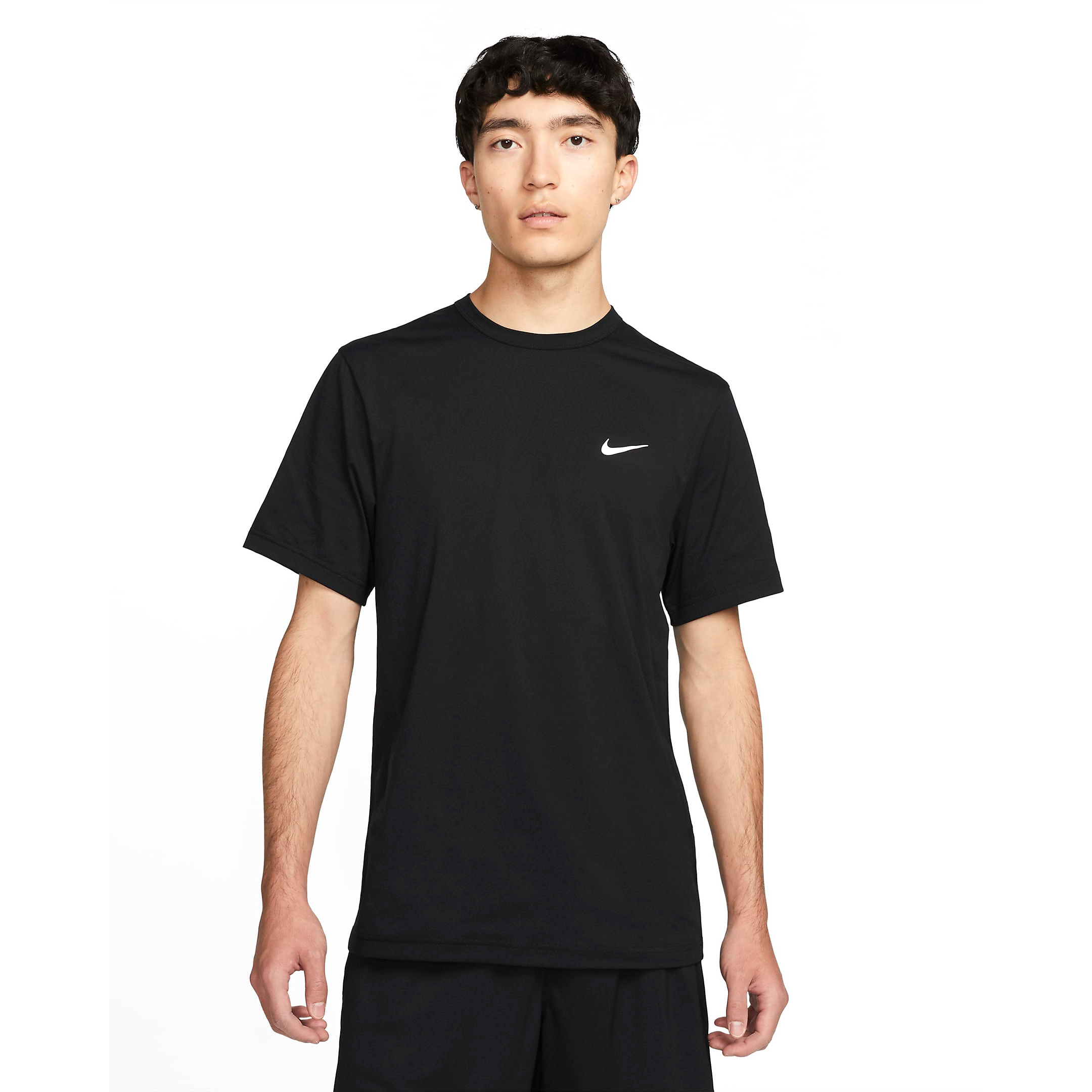 Футболка Nike Dri-Fit UV Hyverse Short-Sleeve Fitness, черный/белый