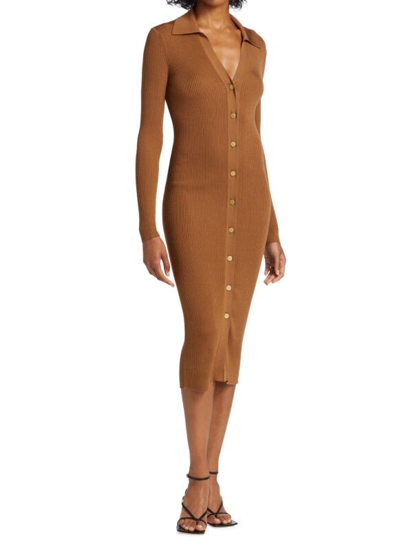 

Платье поло на пуговицах alcina Alice + Olivia Camel