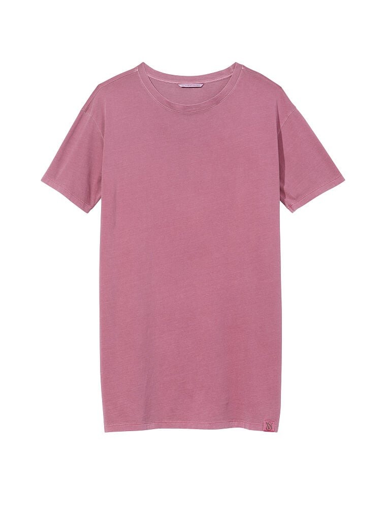 

Футболка для сна Victoria's Secret Cotton, тёмно-розовый
