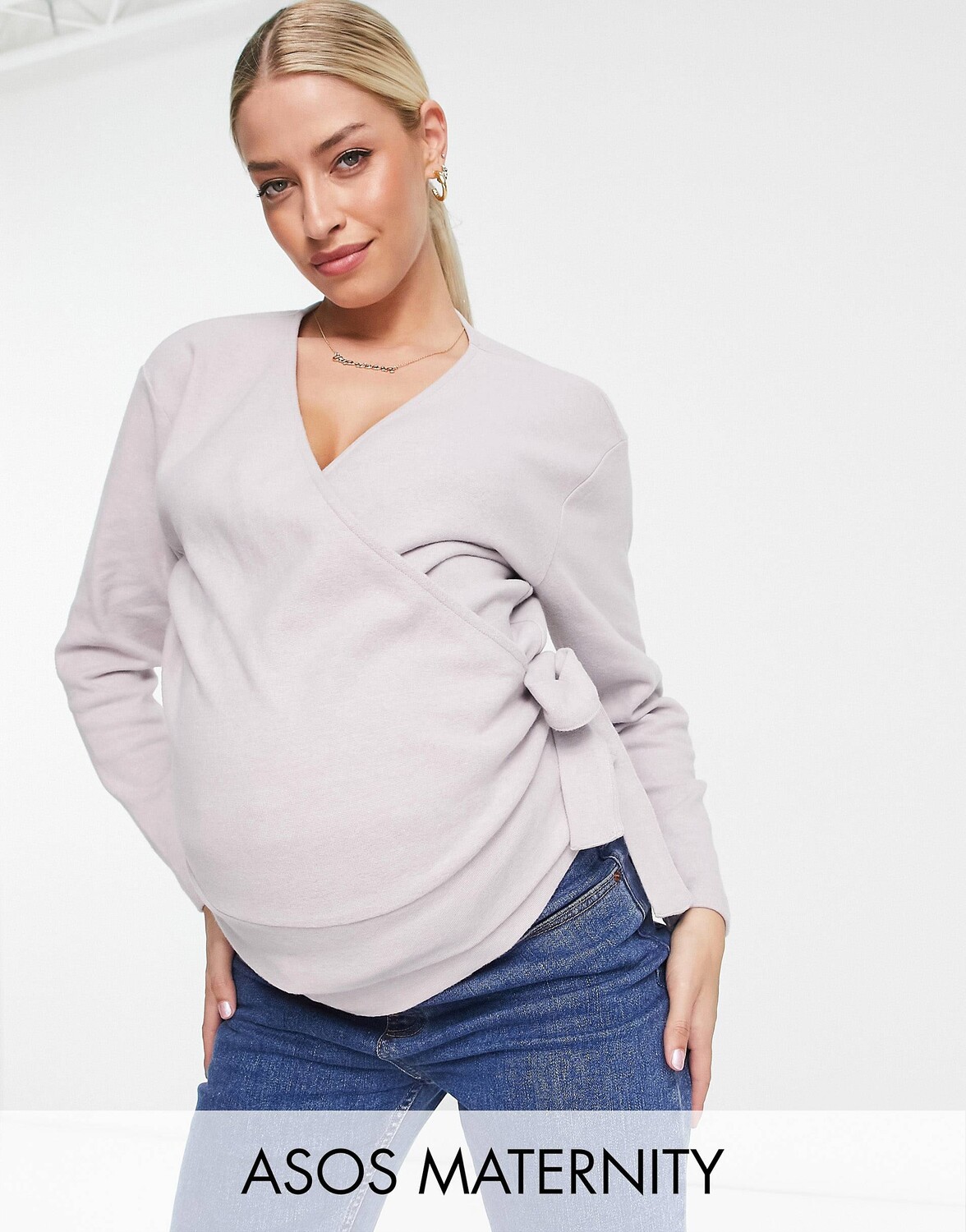 

Супермягкий сиреневый топ с запахом ASOS DESIGN Maternity