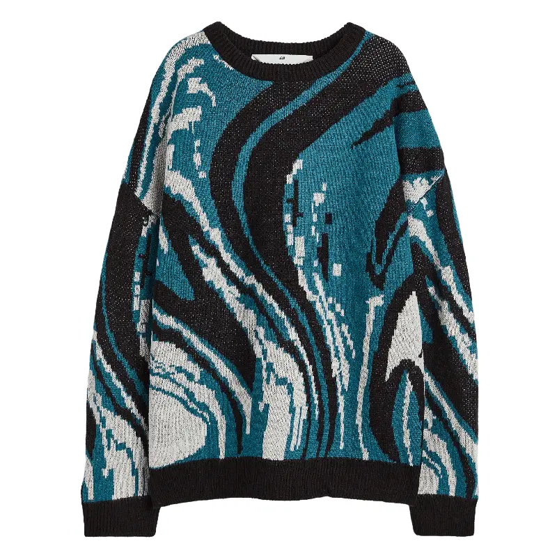 

Свитер H&M Patent Knit, темно-бирюзовый