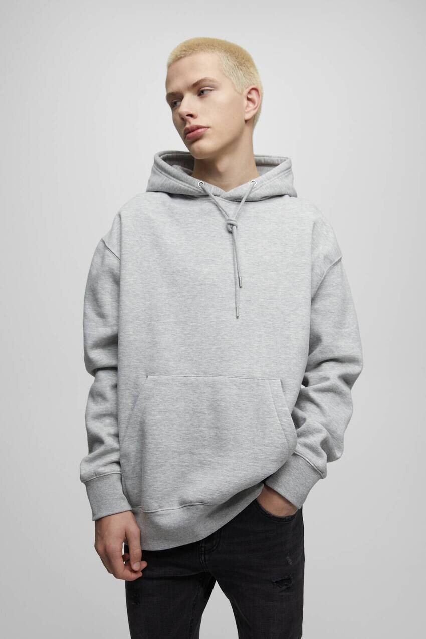 

Базовая толстовка с капюшоном Pull&Bear, серый
