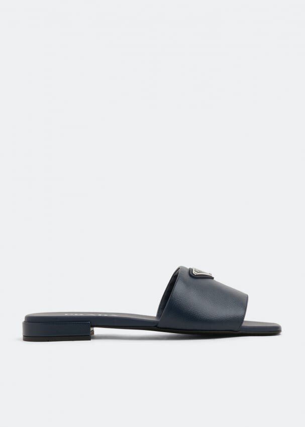 

Сандалии PRADA Saffiano leather sandals, синий