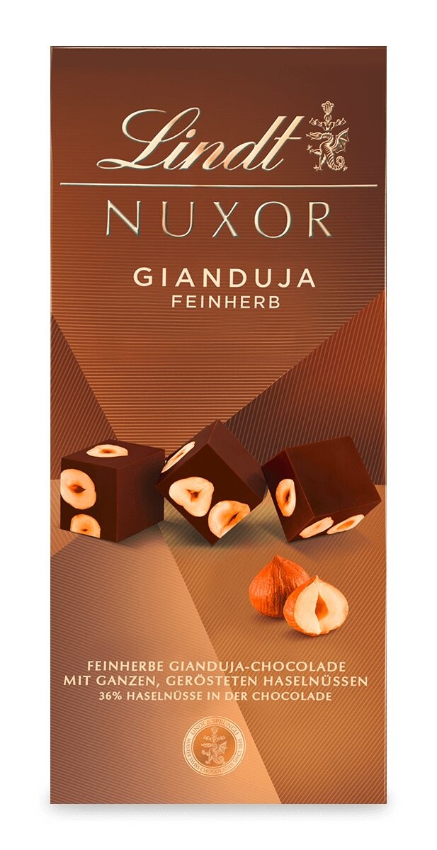 

Темный шоколад Lindt Nuxor Beutel Feinherb, с цельным фундуком, 103г