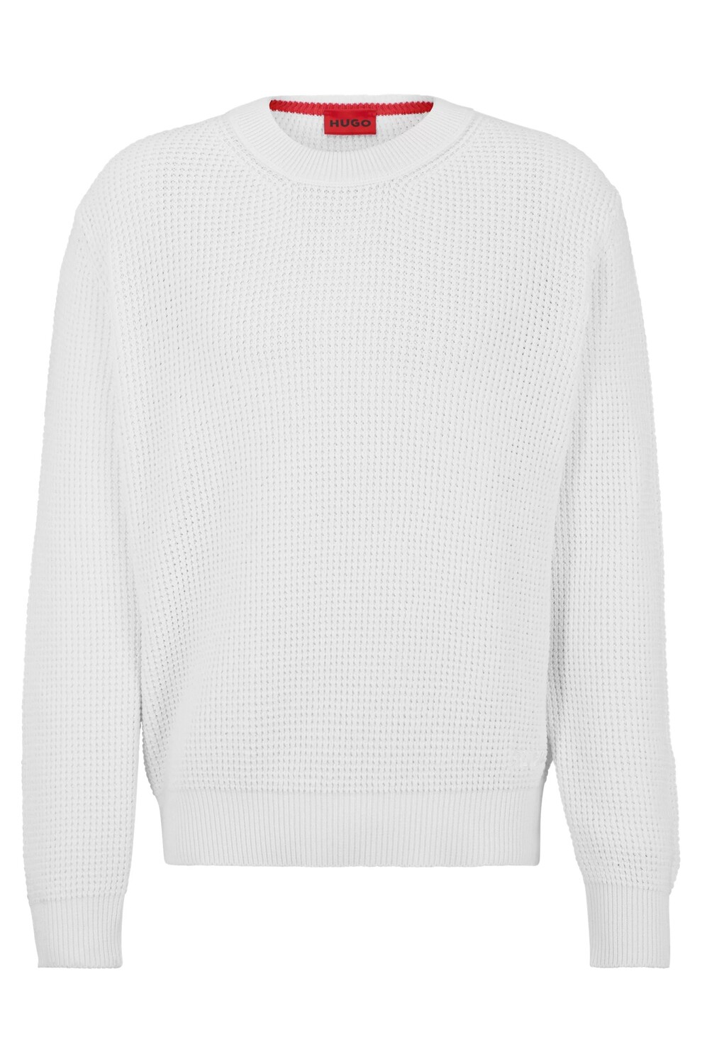 

Свитер Hugo Relaxed-fit With Knitted Structure And Crew Neckline, белый
