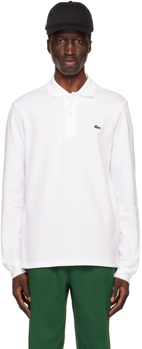 

Белая классическая футболка-поло Lacoste, Белый