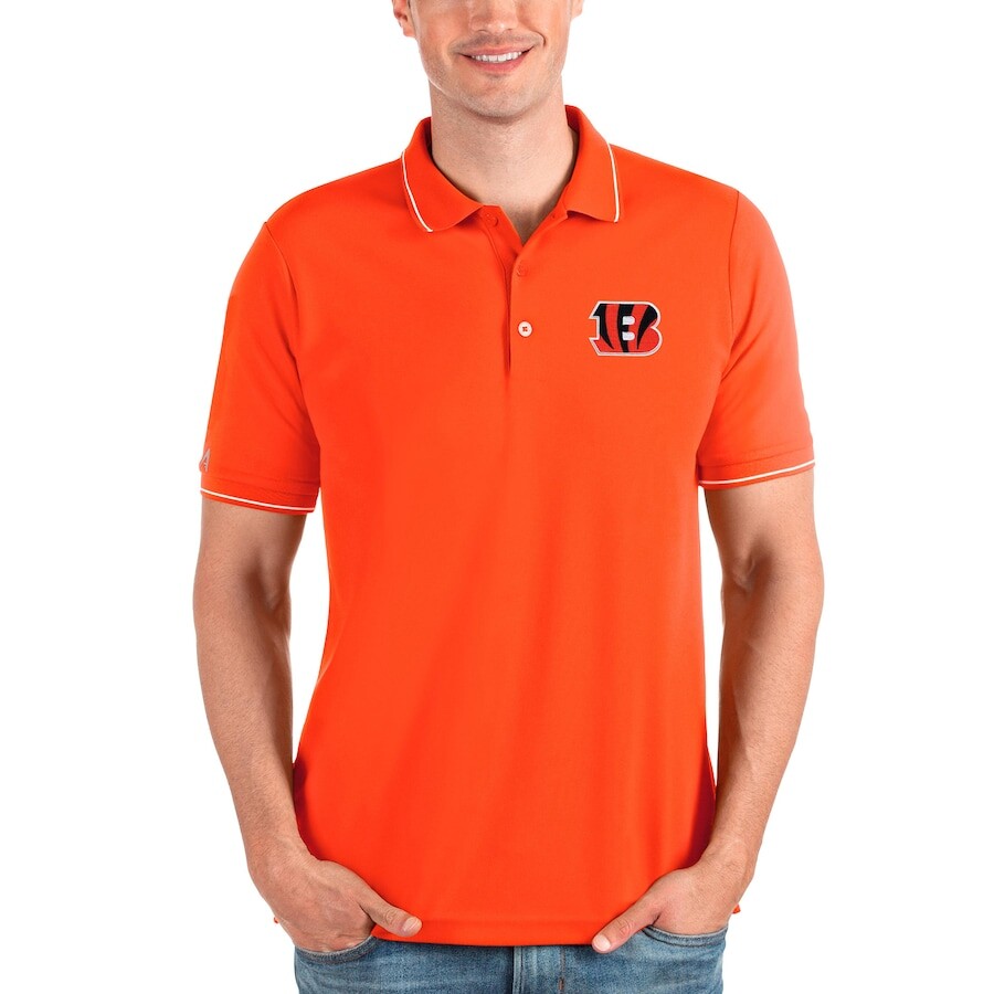 

Поло с коротким рукавом Antigua Cincinnati Bengals, оранжевый