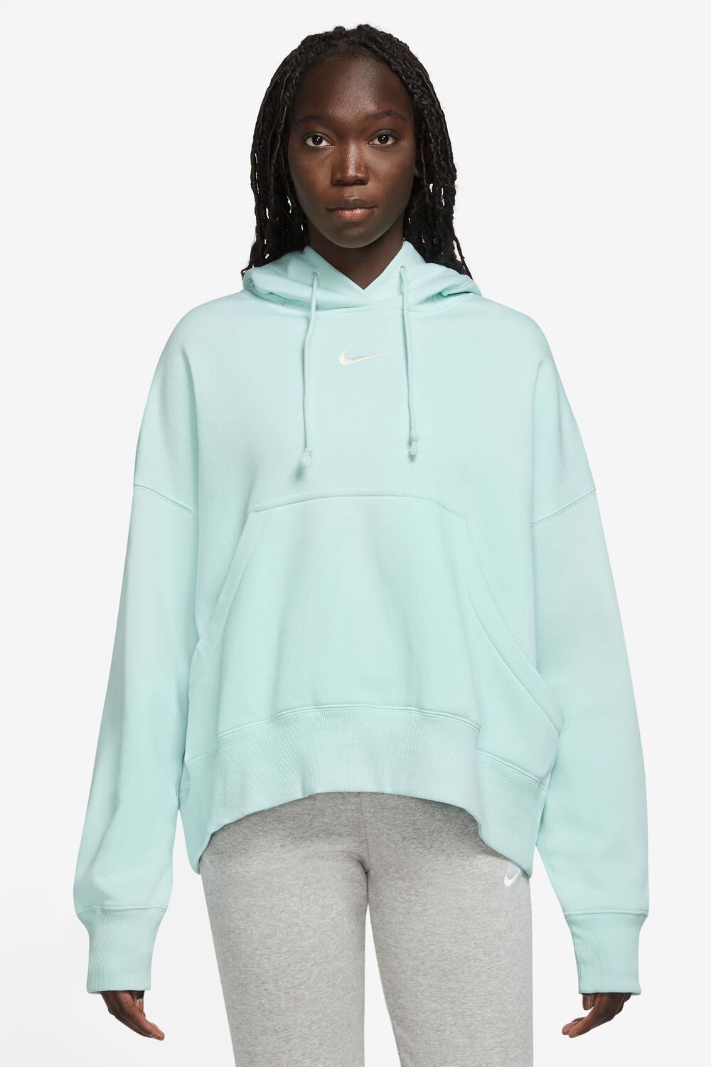 

Толстовка оверсайз с небольшим логотипом Swoosh Nike, зеленый