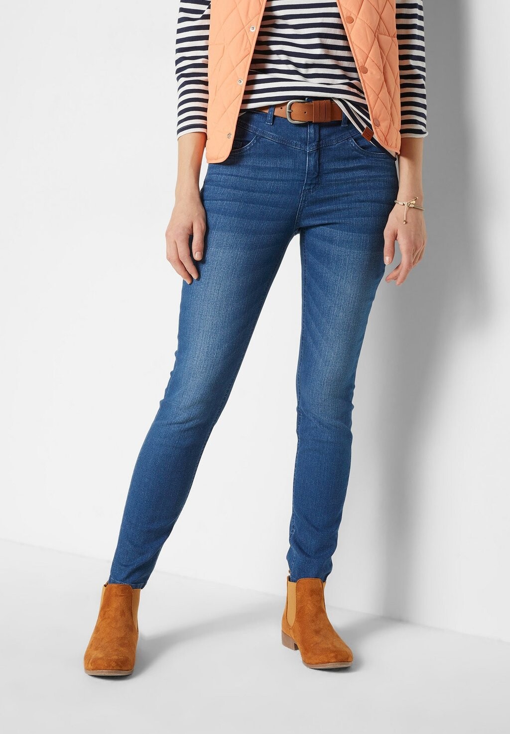

Джинсы Skinny Fit bonprix, синий