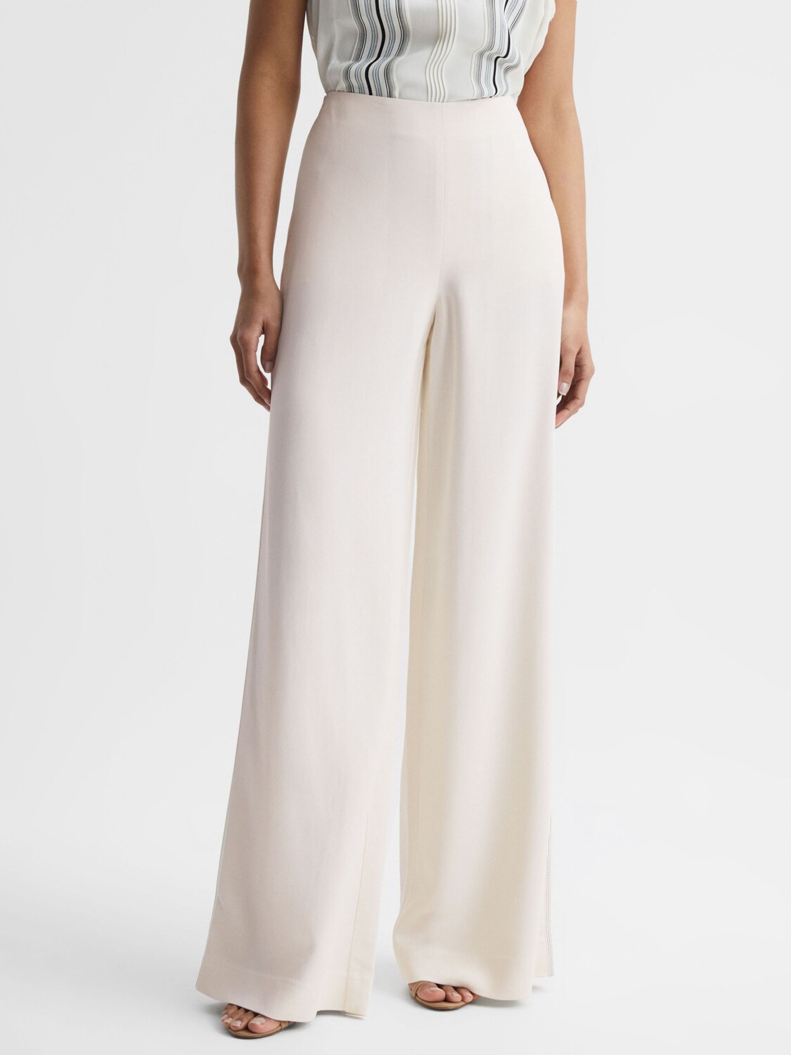

Reiss Carlie Широкие брюки, натуральный кремовый, Бежевый
