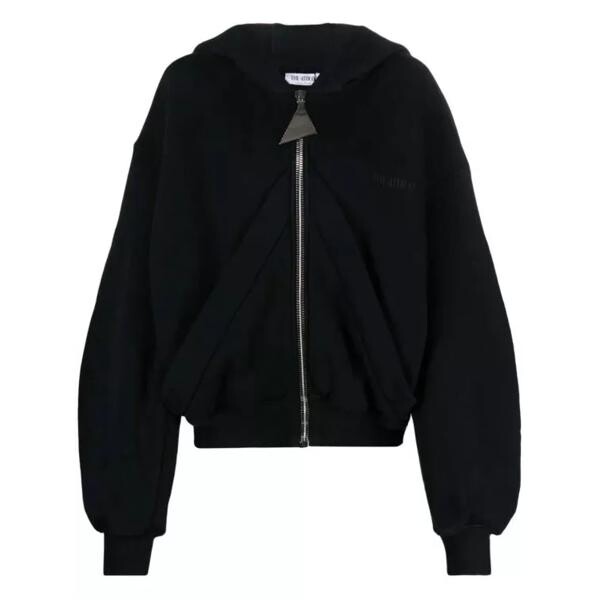 

Куртка logo-print cotton bomber jacket The Attico, черный