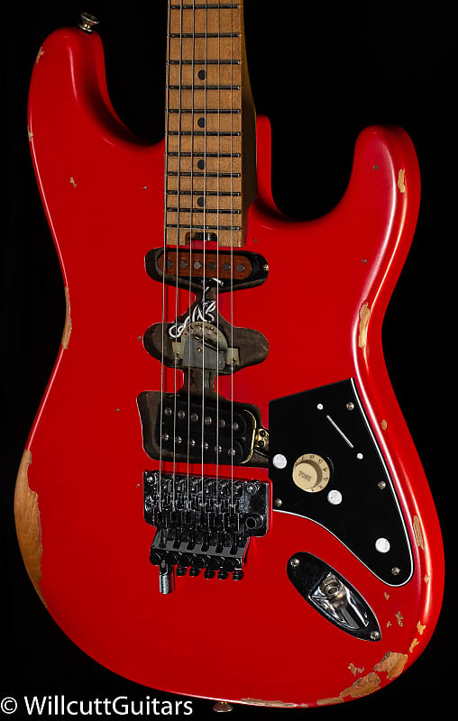 электрогитара evh frankenstein relic series electric guitar w bag red Электрогитара EVH Frankenstein Relic Series Maple Fingerboard Red