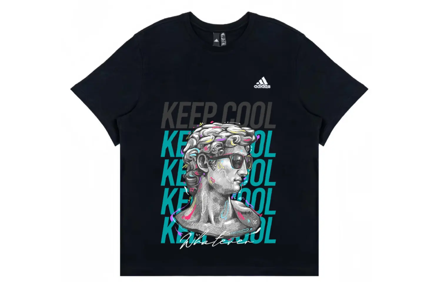 

Футболка унисекс черная Adidas, черный