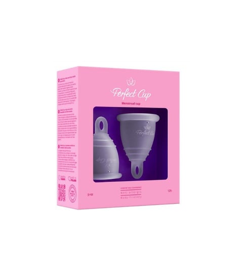 Польская менструальная чаша с петлей, Прозрачная, набор S+M Perfect Cup