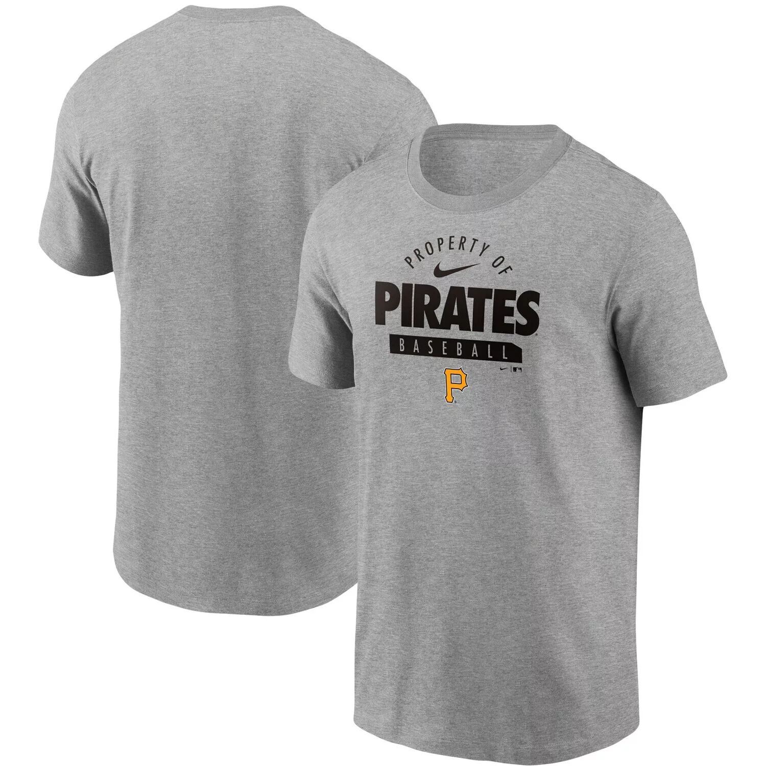 

Мужская футболка Nike Heathered Grey Pittsburgh Pirates Primetime Property Of Practice