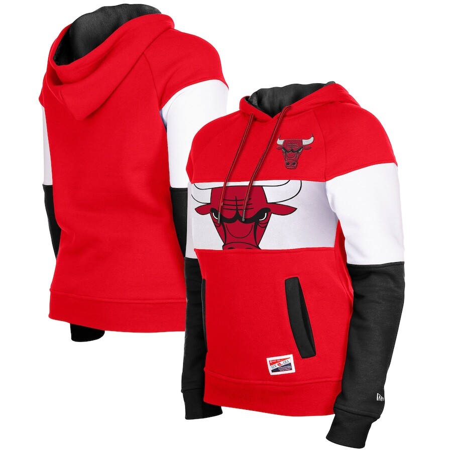 

Пуловер с капюшоном New Era Chicago Bulls, красный
