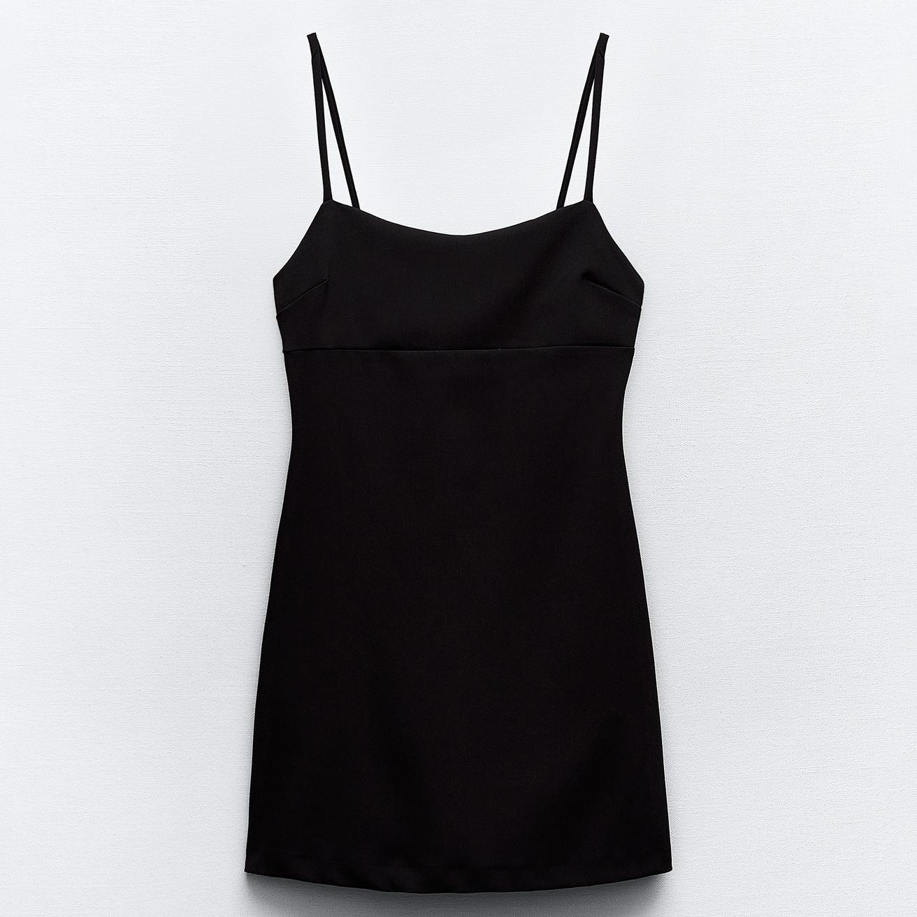 Платье Zara Strappy Mini, черный