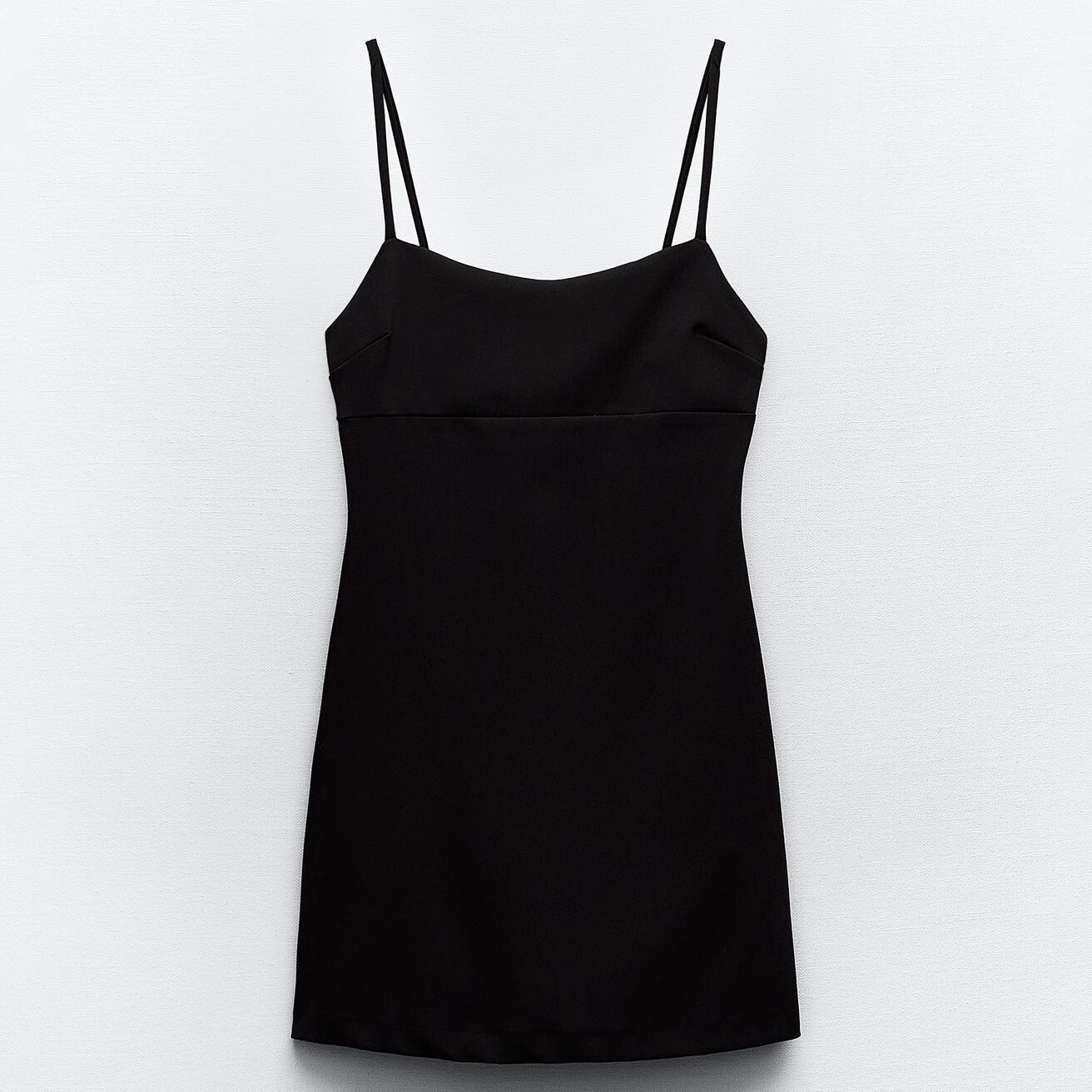 Платье Zara Strappy Mini, черный