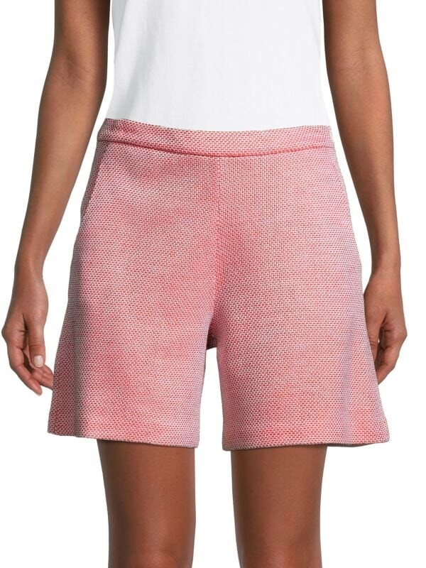 

Текстурированные шорты из смесовой шерсти St. John Pink