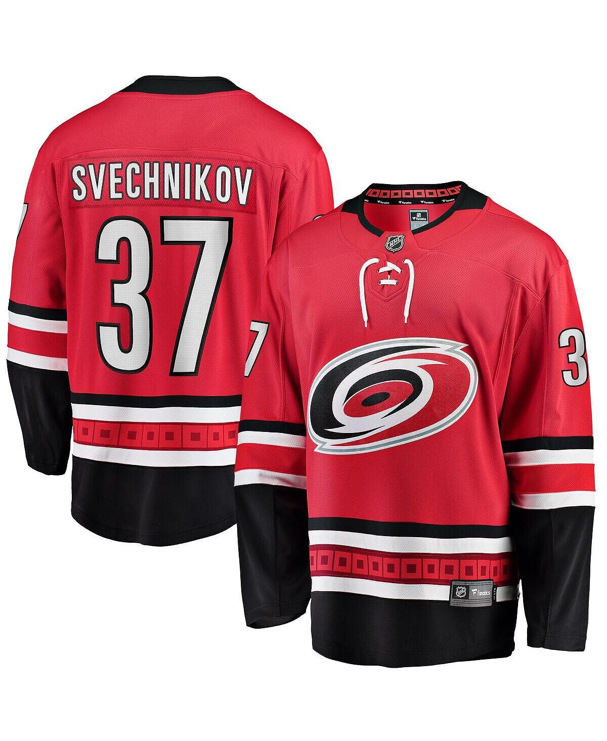 

Мужская футболка андрея свечникова red carolina hurricanes home premier breakaway player Fanatics, красный