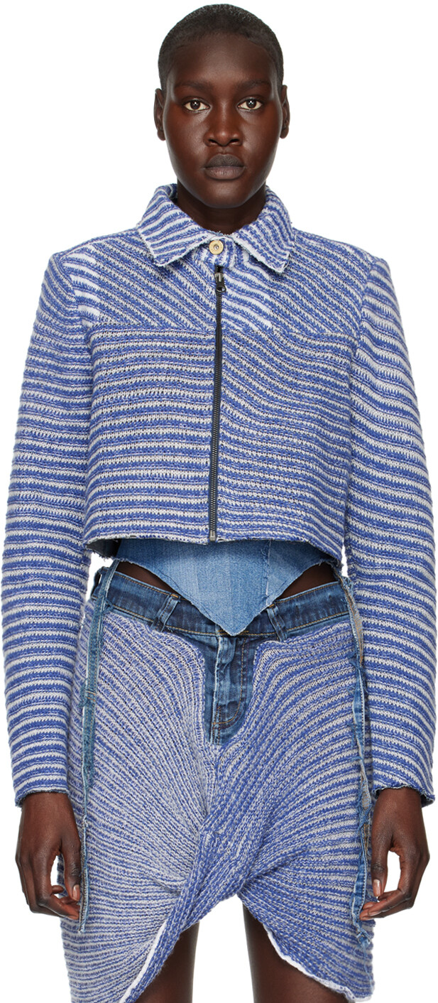 

SSENSE Эксклюзивная синяя джинсовая куртка Swirl VITELLI, Синий