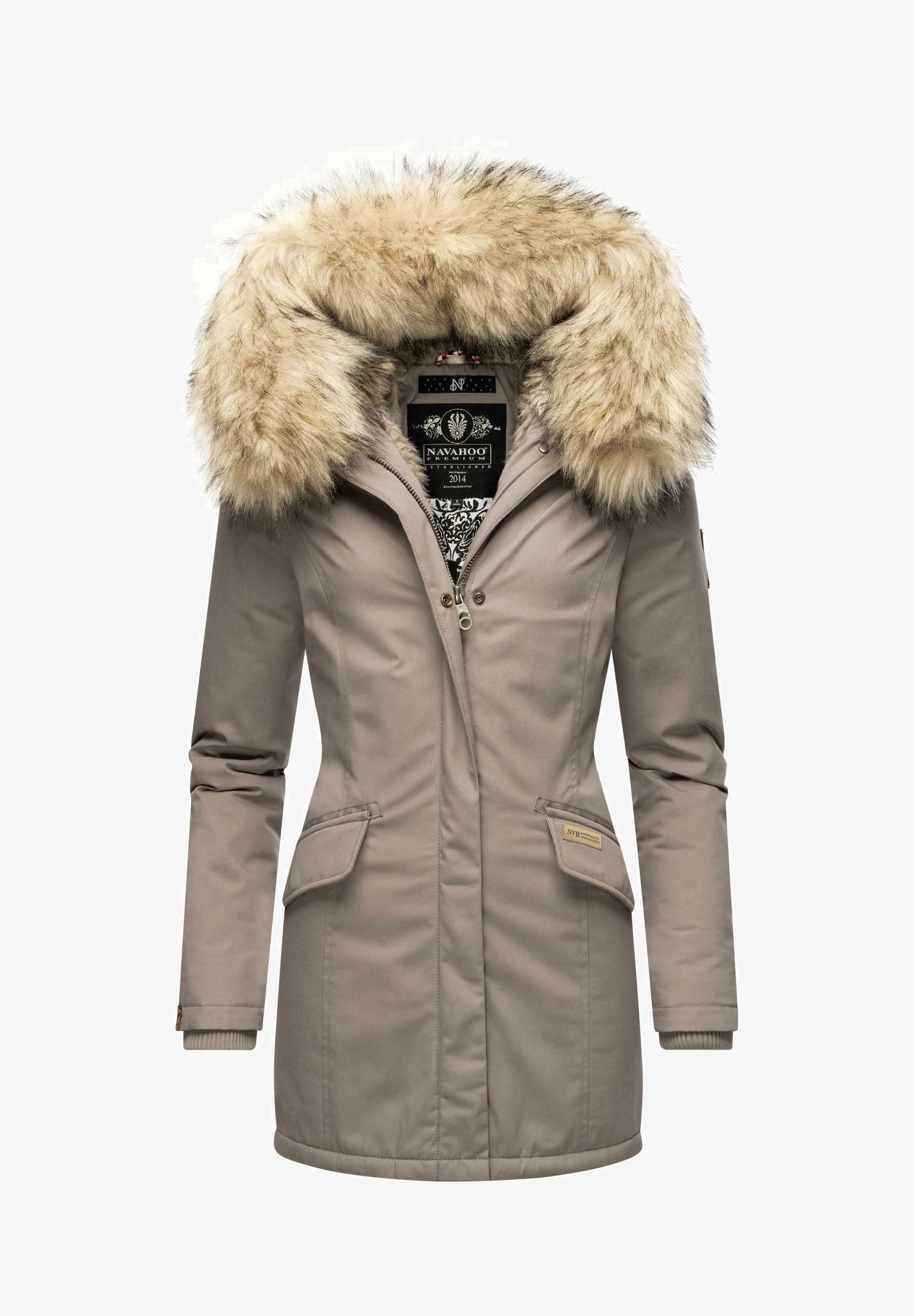 Пальто зимнее Navahoo приталенное, серый пальто зимнее navahoo с ремнем на талии оливковый