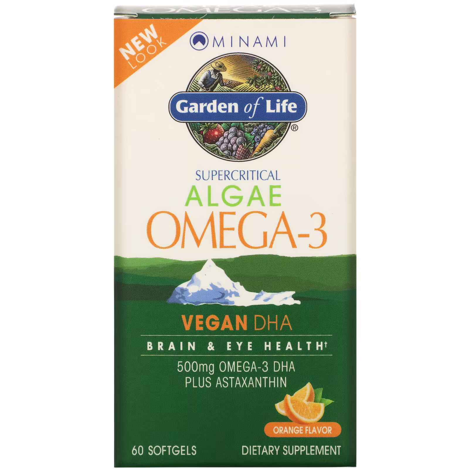 цена Minami Nutrition, Algae Omega-3, апельсиновый вкус, 60 мягких таблеток