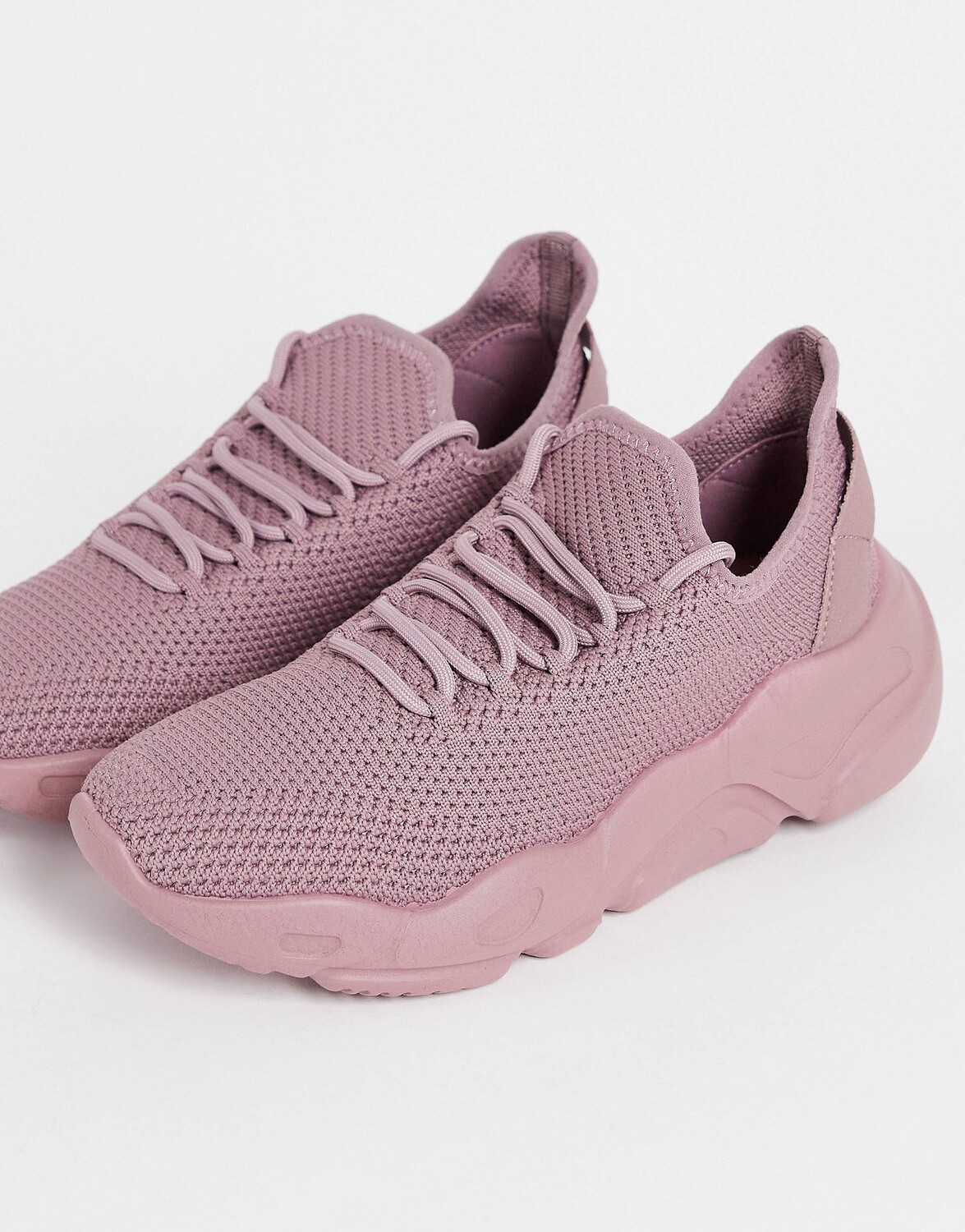 

Розовые кроссовки на шнуровке крупной вязки ASOS DESIGN Dexter