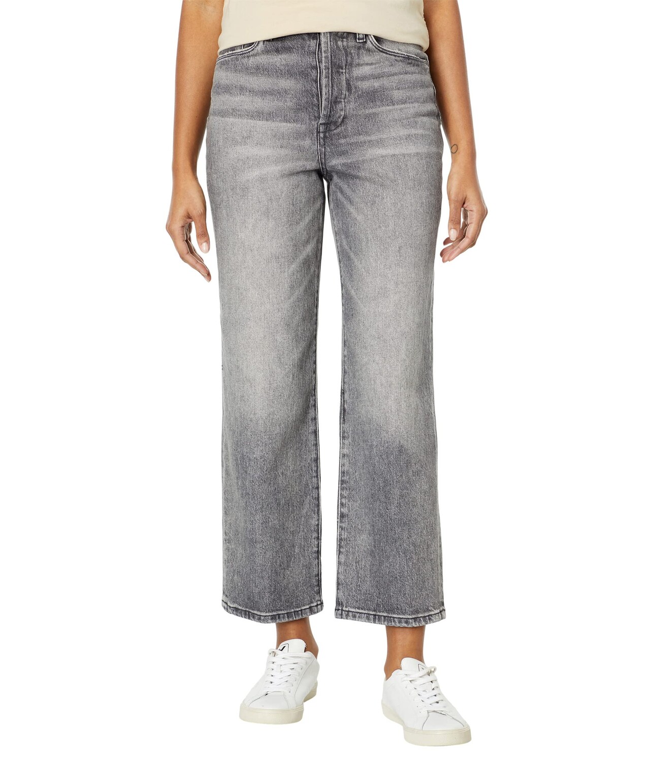 

Джинсы Blank NYC, Baxter Washed Black Straight Leg Jeans in Grey