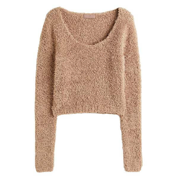 

Топ домашний H&M Crop, бежевый