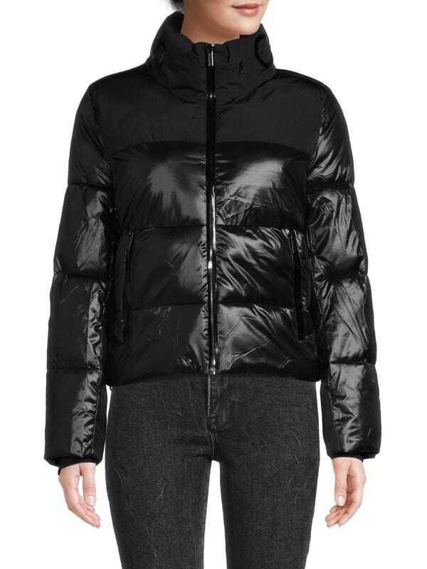 

Пуховик с цветными блоками Calvin Klein Black