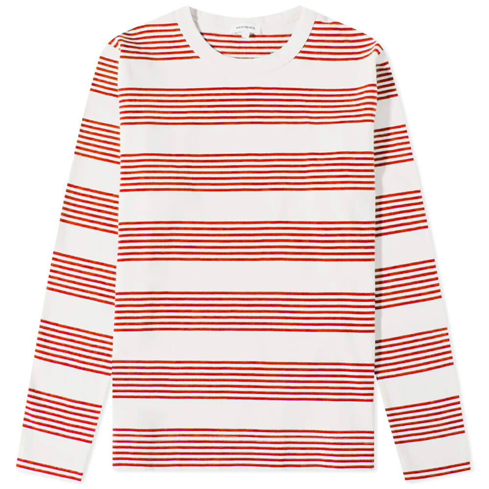 

Футболка Norse Projects Long Sleeve Holger Beach Stripe Tee, Красный