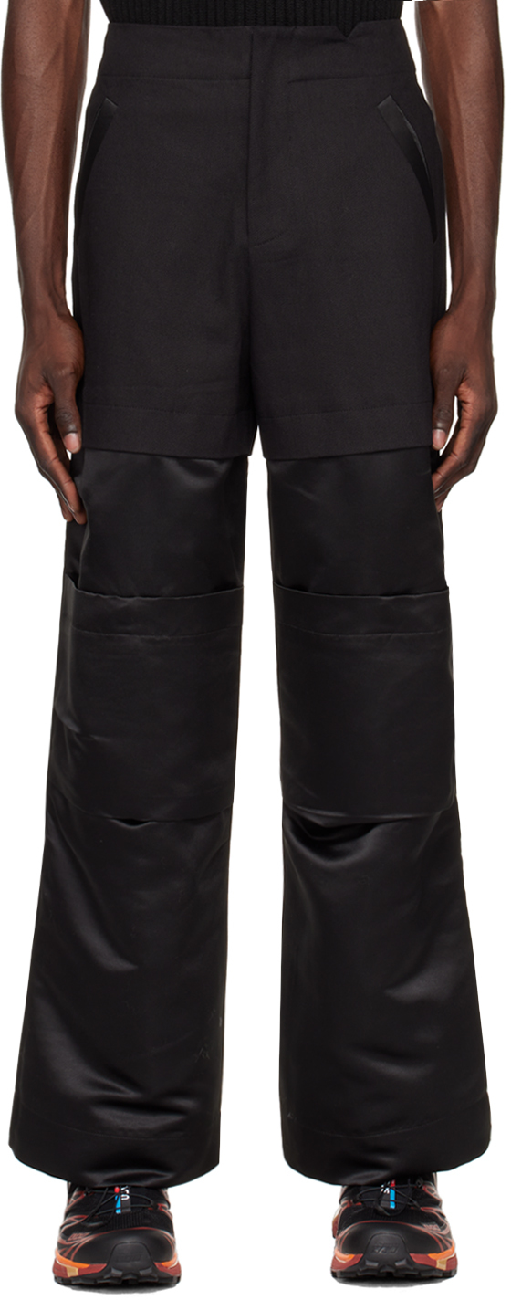 Черные брюки карго со вставками SPENCER BADU черные брюки со вставками hyein seo