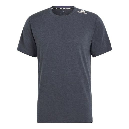 Футболка Adidas Solid Color Athleisure Casual Sports Round Neck Short Sleeve Gray T-Shirt, Серый