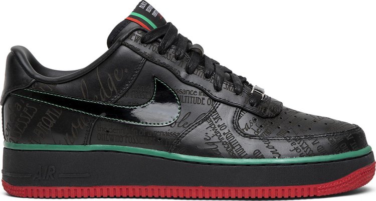 Кроссовки Nike Air Force 1 Low Premium 'Black History Month' 2010, черный - фото