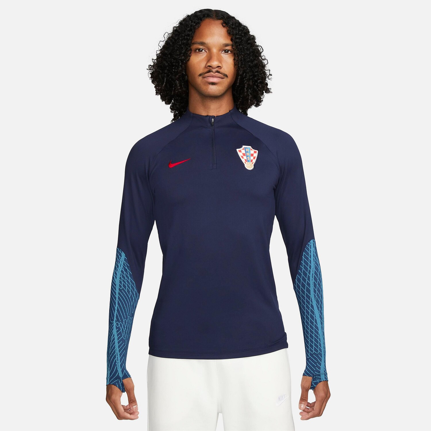 

Мужская вязаная футболка для футбольных тренировок Nike Croatia Strike Dri-FIT, синий