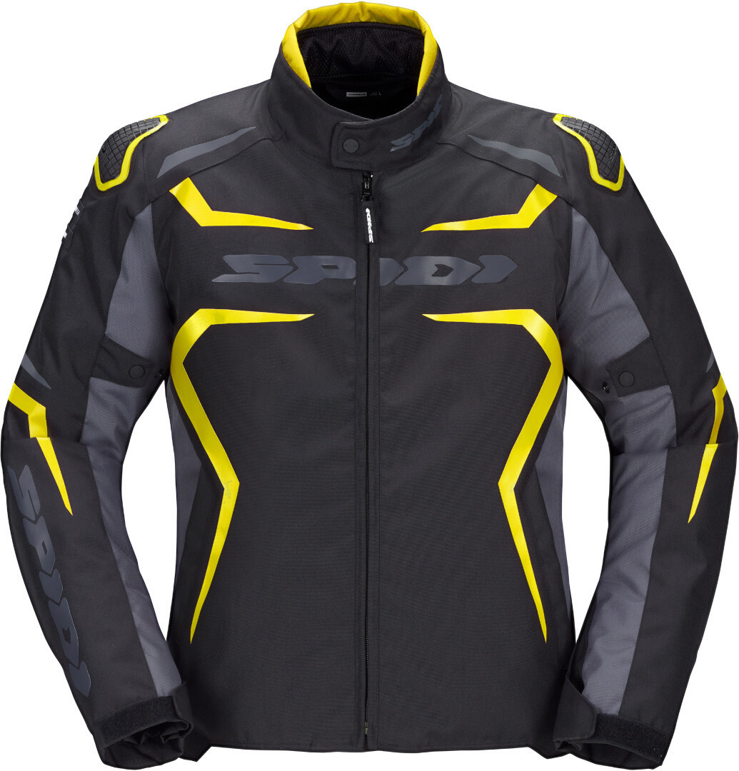 Куртка текстильная Spidi Race-Evo H2Out мотоциклетная, черный/серый/неоновый мотоциклетная текстильная куртка khao air modeka черный серый неоновый