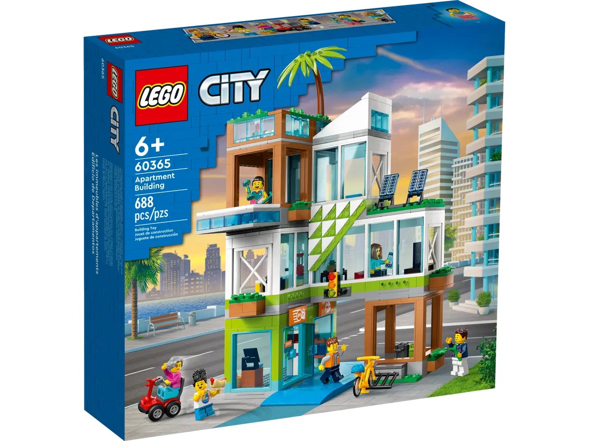 Конструктор Lego City Apartment Building 60365, 688 деталей конструктор lego city downtown 60380 2010 деталей