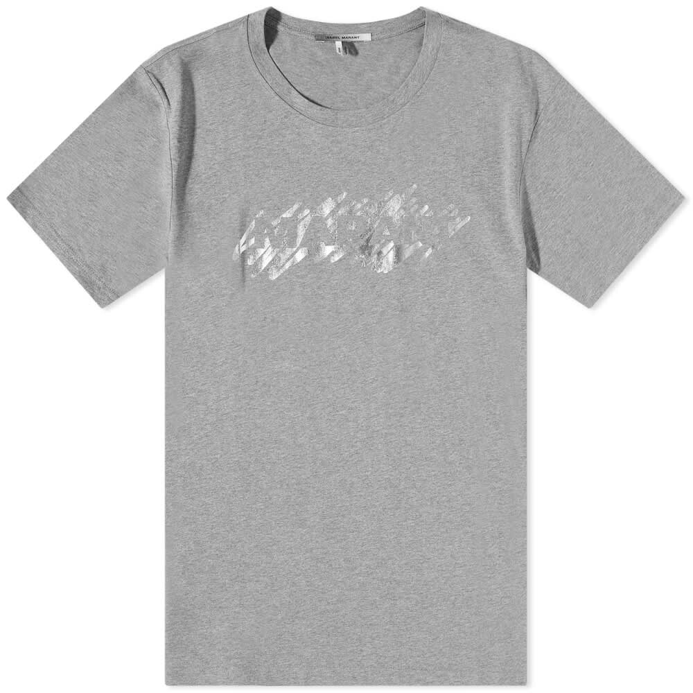 

Футболка Isabel Marant Hanorih Foil Logo tee, Серый