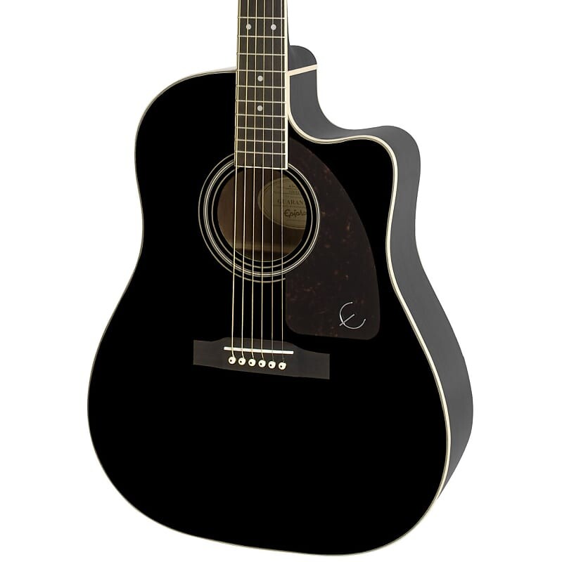 

Акустическая электрогитара Epiphone J-45 Studio Solid Top в цвете Ebony EE2SEBNH3