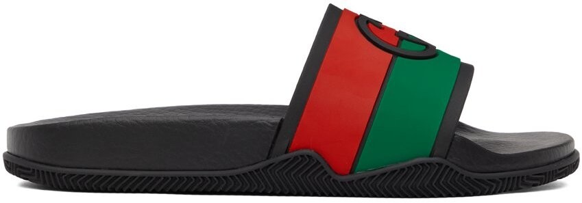 

Черные сандалии-слипоны с логотипом Interlocking G Gucci